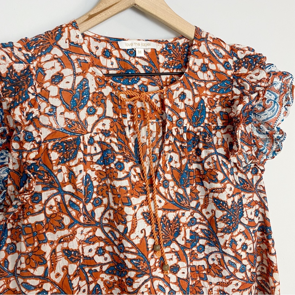 Anthro Love The Label Vineyard Ruffled Top - Picture 7 of 11
